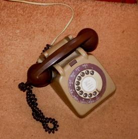 an old-fashioned telephone