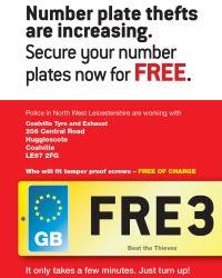 Number plate poster