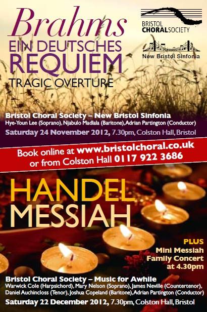 Brahms Requiem and Handel's Messiah: Bristol Choral Society at Colston Hall