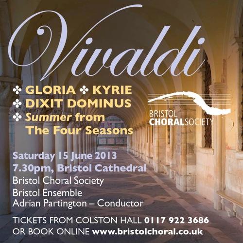 Viva Vivaldi! Bristol Choral Society at Bristol Cathedral 15 June 2013
