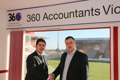 Photograph of Hull KR's Commercial Manager Bobby Bahadori (left) with Andy Steele of 360 Accountants