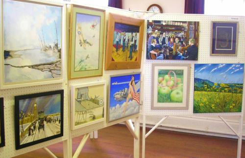 Exhibits from a previous Hornsea Art Society exhibition
