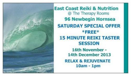 Special Offer from East Coast Reiki at The Therapy Rooms