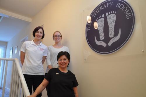 Gill Ridley with Kay Kent and Helen Gray inside The Therapy Rooms in Hornsea