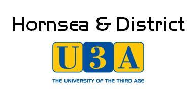 The logo of the Hornsea & District U3A Group (University of the third age)