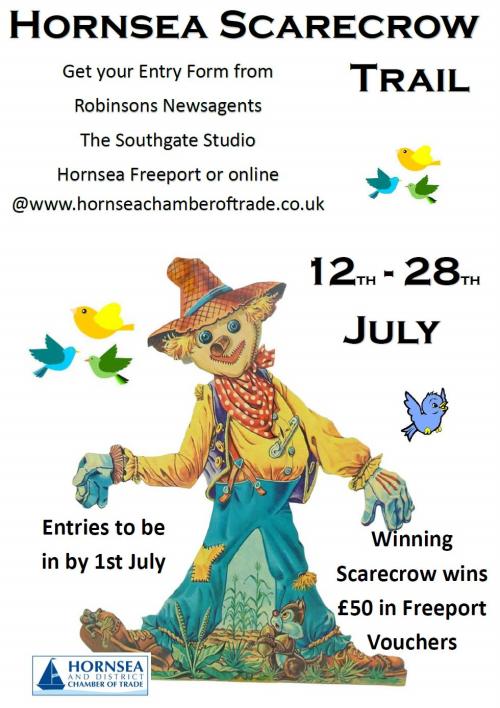 Poster depicting the Hornsea Scarecrow Festival of 2014