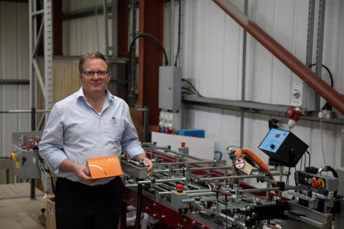 Tim Besley, Managing Director of Newton Print with its extended £120,000 production facility.