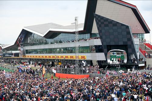 Fans celebrate 2019 Formula 1 British Grand Prix Podium at Silverstone