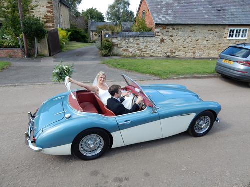 Newly-wed Harriet and Jeremy embark on married life in a vintage Austin Healey.