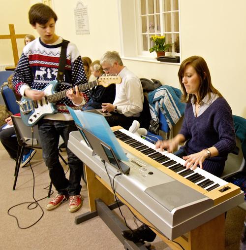 Paulerspury songwriting workshop for young people. 