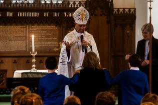  The Commissioning Service, officiated by the Bishop of Brixworth, Bishop John, asks the pupils, staff, parents and church to work together to support the new head in their role after the she has committed to work to achieve the best for the pupils in the schools care.