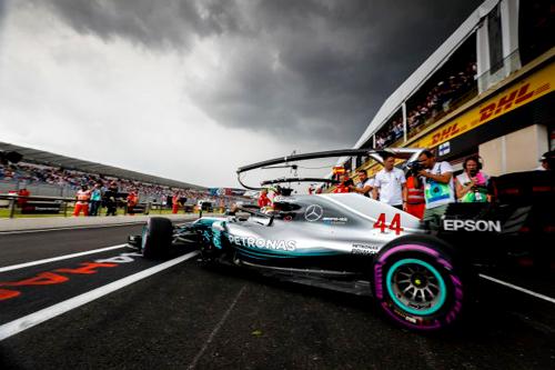Brackley based F1 Mercedes-AMG Petronas Motorsport lock out the front row at the return of the French Grand Prix