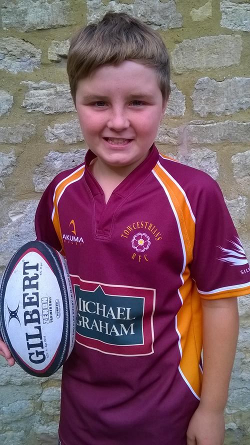 Towcestrians U11 player Rory Hammond is to be an official mascot for the Rugby World Cup 2015.