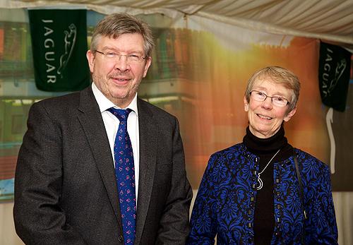 Ross Brawn and Sister Frances Domina at the 30 years of Group C and Helen and Douglas House celebration at the BRDC Silverstone
