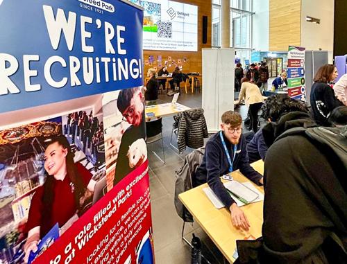 Hundreds of students, including 50 from Northampton College, browsed stalls hosted by major employers including Silverstone Circuit, Delapre Abbey, West Northamptonshire Council, Warners Distillery, Portfolio Events Catering, Marriott Northampton, Wicksteed Park and Northampton Film Festival.