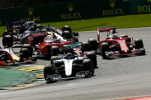 Double podium for the Silver Arrows in chaotic Belgian Grand Prix
