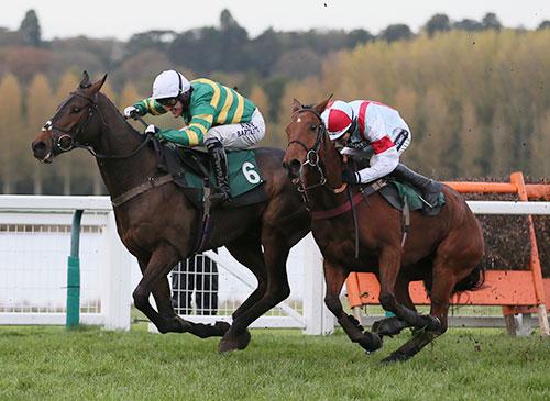 Tony McCoy on his way to his 4000th winner at Towcester last year