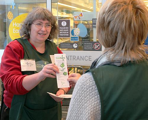 Volunteers from the Towcester foodbank held a collection at Waitrose in Towcester