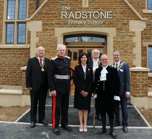   Brackley Town Mayor, Cllr Mark Morrell; HM Lord Lieutenant, David Laing; Executive Principal for The Hawksmoor Learning Trust, Ms Andrea Curtis; Chairman of Northamptonshire County Council, Cllr Steve Osbourne; High Sheriff of Northamptonshire, James Saunders Watson Esq DL and the Chairman of South Northamptonshire Council, Cllr Richard Dallyn.