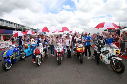 World GP Bike Legends on track at the Classic. 