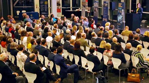 Roz Bird of MEPC-Silverstone Park speaks at the SNC Innovation & Investment Conference last week