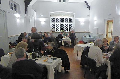 The re-opening supper at Abthorpe Old School. (Courtesy David Robbins.)