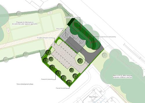 Permission granted for utilities compound and allotment car park