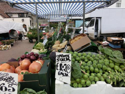 Fruit and vegetables stall at Waltham Abbey Market