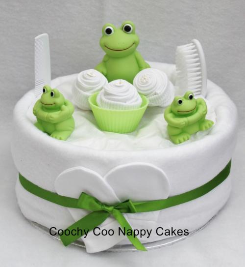Coochy Coo Nappy Cakes - frog cake design
