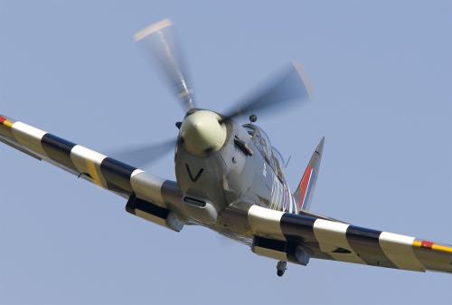 Spitfire fly over at Royal Gunpowder Mills