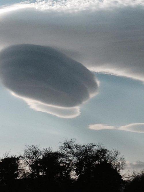 Lenticular clouds - photo by Russ Brooks