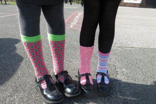 Neston Pupils pull their socks up for charity