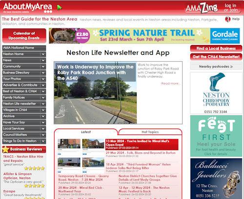 Snapshot of the aboutmyarea/CH64 website taken 9 March 2024.