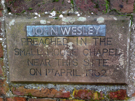 John Wesley Plaque in Neston