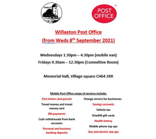 Willaston Post Office Mobile Service