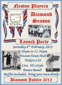 Neston Players Diamond Ring Launch Party Poster