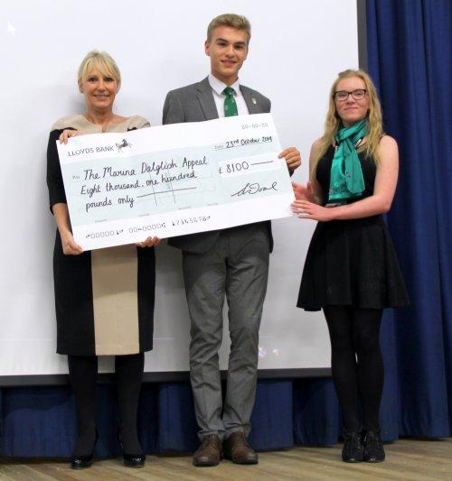 Neston High Students Celebrate Fundraising Success with Kenny and Marina Dalglish