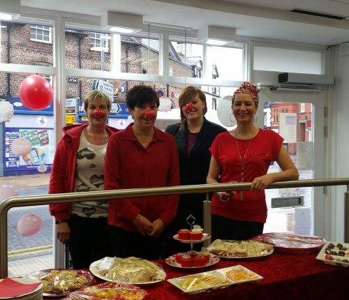 Comic Relief Day at the Skipton Building Society, Neston