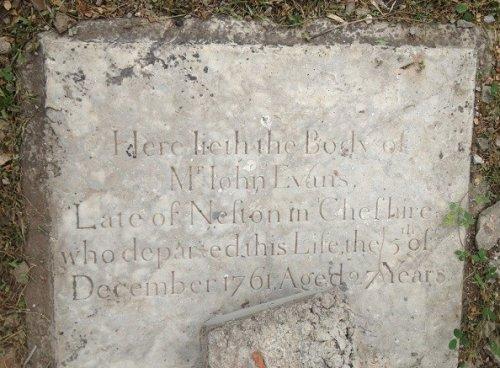 The Jamaican gravestone of the Neston man who named her.