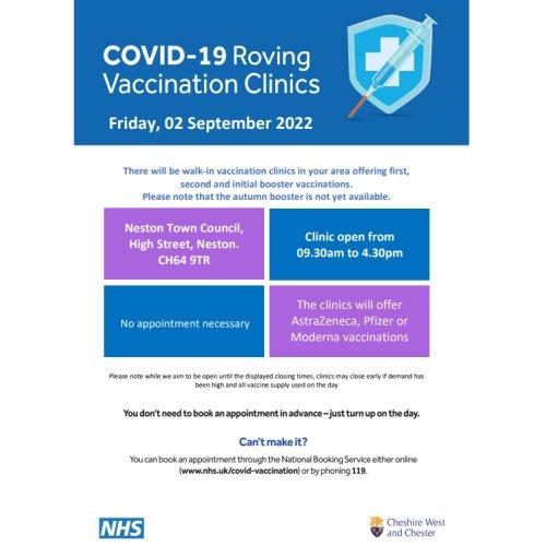 COVID-19 Roving Vaccination Clinic Coming to Neston Town Hall