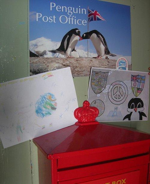 Neston pupils' flags on display at Antarctica post office