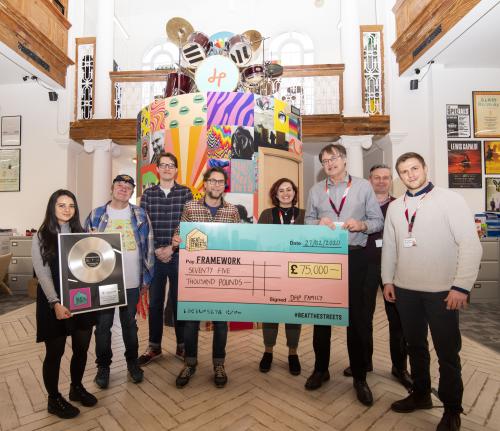 DHP Family and Framework Celebrate Beat the Streets Raising £75,000. Credit Whitefoot Photography